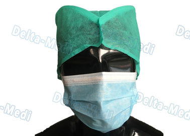 Legame non tessuto chirurgico eliminabile medico verde dei cappucci su tipo posteriore per l'ospedale