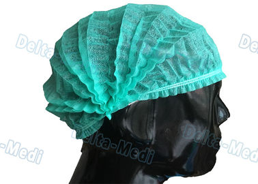 Singolo cappuccio eliminabile elastico verde della calca, il dottore Bouffant Disposable Hair Cover