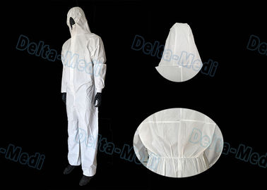 Anti polvere delle tute protettive eliminabili microporose bianche con il cappuccio