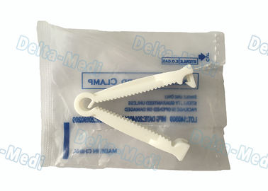 Superficie regolare dell'alto morsetto eliminabile efficiente del cordone ombelicale di bianco 5.0cm nella borsa del PE