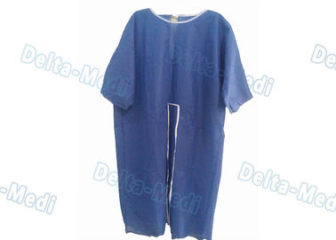 Gli abiti pazienti eliminabili della breve manica comoda, isolamento blu abbiglia la certificazione del CE