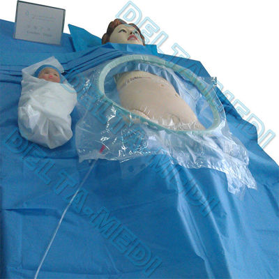 40g di rinforzo assorbente - lo PS 60g/SMS/C-sezione SMMMS/di SMMS chirurgica copre per il taglio cesareo con la raccolta