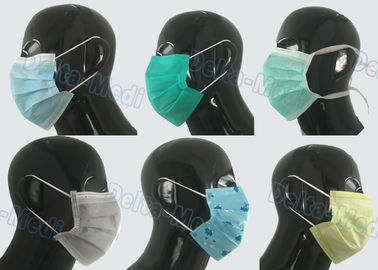 Colore blu eliminabile non tessuto della maschera di protezione di Earloop di 3 pieghe per medico/paziente