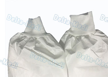 Impermeabilizzi colore tricottato/elastico protettivo eliminabile respirabile del cotone delle tute del polsino di bianco