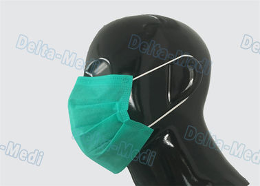 Maschera di protezione eliminabile medica sterile verde Eco non tessuto 17.5x9.5cm amichevole