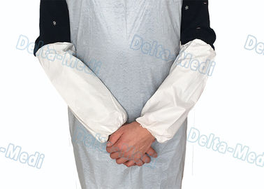 Coperture eliminabili bianche della manica, protettori eliminabili della manica con il polsino elastico