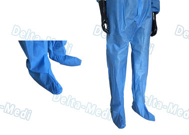 Vestito eliminabile sicuro della tuta, tute blu eliminabili di SMS con il cappuccio/stivali integrali