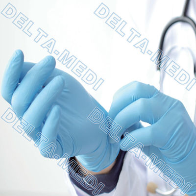 Guanti eliminabili della mano del polsino in rilievo per la cassaforte industriale di sanità