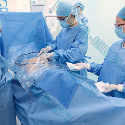 SBPP+PE/SMS di rinforzo/SMMS/SMMMS/SMF 20g - sterilizzazione chirurgica su ordinazione dei pacchetti ETO di taglio cesareo della C-sezione 60g