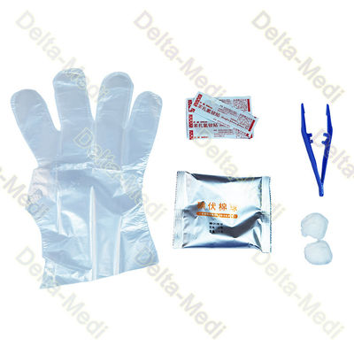 Aiuto di banda chirurgico eliminabile sterile dei guanti di Kit With Cotton Ball Forceps di sbrigliamento dei corredi