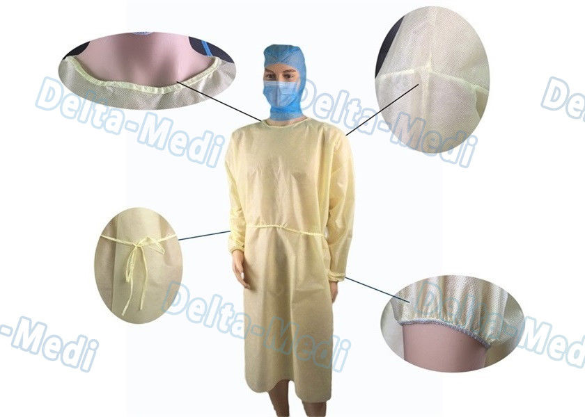L'isolamento eliminabile giallo-chiaro dei pp abbiglia l'abbigliamento protettivo della chirurgia